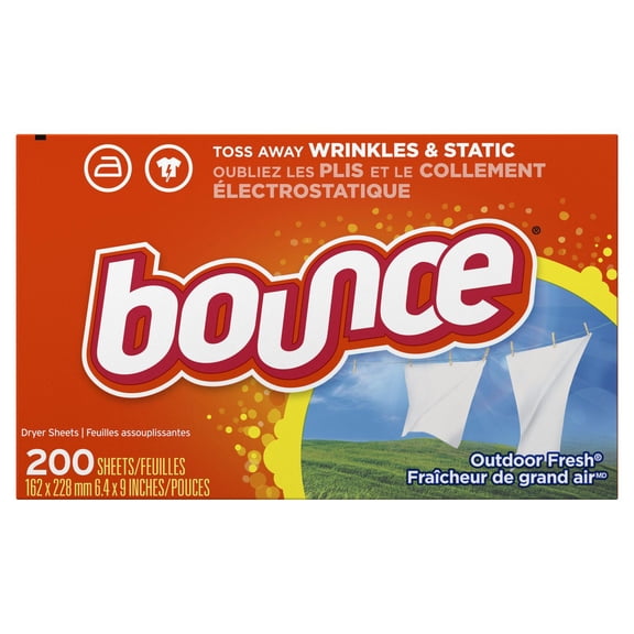 Bounce Outdoor Fresh Scent Dryer Sheets, 200 Count