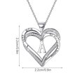 thumbnail image 2 of Ladies Double Heart Diamond Necklace With 26 English Letters Couple Necklace, 2 of 8