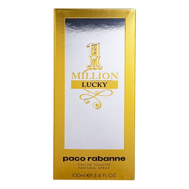 1 Million Lucky by Paco Rabanne for Men - 3.4 oz EDT Spray