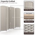 thumbnail image 2 of Sorbus 6 Panel Room Divider Tall Privacy Partition Screen Extra Wide Double Hinged Mesh Hand-Woven Folding Wall Divider - 6ft, 2 of 7