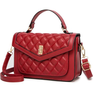 Crossbody Bags for Women Pu Leather Shoulder Bag Womens Quilted Satchel with Handle Ladies Purse Evening Small Handbag