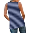 thumbnail image 3 of UPPADA Débardeurs d'Été pour Femmes à Col en V, Laçage devant, T-Shirts, Chemises Sans Manches, Coupe Ample, Chemises Confortables, Tenues de Plage, Bleu Marine, m, 3 of 8