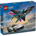 thumbnail image 1 of LEGO City Jet vs. Car Building Toys for Kids - Pretend Play Vehicles for Boys & Girls, Ages 6+ - Toy Car & Jet W/Driver & Pilot Minifigures - Gift Idea for Birthdays - 60489, 1 of 8