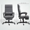 thumbnail image 3 of Vinsetto High-Back Office Chair Linen Computer Desk Chair Grey, 3 of 10