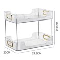 thumbnail image 4 of yuksok Étagère de Rangement Multifonctionnelle 2 Niveaux pour Fête Salon Toilettes Blanc, 4 of 4