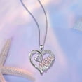 thumbnail image 5 of EARKITY Mom Necklace, Heart Necklace, Love Heart Pendant, 925 Sterling Silver Heart Necklace for Women, Engraved I Love You Mom Gifts for Mom from Daughter Mom Christmas Birthday Gifts for Mom, 5 of 5