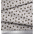 thumbnail image 2 of Soimoi Gray polyester Georgette Fabric Oaknut & Fruits Print Fabric by The Yard 42 Inch Wide, 2 of 5