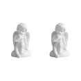 thumbnail image 4 of Maytalsory Resin White Angel Statue Elegant Desktop Decor Collection Window Props for Christmas sitting 2Set, 4 of 6