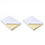 100 Sheets A4 White Self Adhesive Waterproof Sticker Label Glossy Surface Paper for Inkjet Printer Copier,100 x sticker paper,White&Yellow