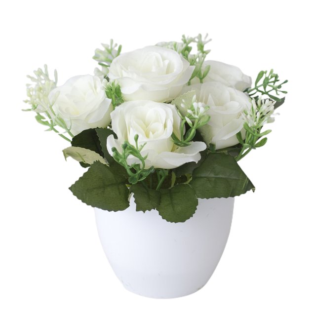 Trayknick Fake Flower Plant Simulated Dinning Table Decor Plastic Bedroom Imitation Potted Flower for Home