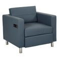 thumbnail image 1 of Chaise Atlantic avec Station de Recharge Simple en Tissu Bleu Dillon, 1 of 5