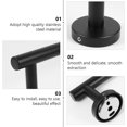 thumbnail image 3 of Shisuyan 1pc Wall Mounted Stainless Steel Towel Rack Hanger Practical Towel Bar Holder, 3 of 8