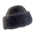 thumbnail image 1 of Esquirla Cossack Hat Russian Hat Beanie Winter Faux Hat for Snow Snowboard Riding Dark Gray, 1 of 8