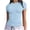 Light Blue-women's compression workout tops, variant on Brnmxoke Slim Fit Tops for Women Summer Dressy Stretch Crewneck Tees Classic Short Sleeve Fitted Crop T-Shirt Green,L