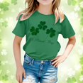 thumbnail image 2 of Kcodviy T-Shirts Raglan à Col Rond Imprimés pour Filles T-Shirt à Manches Courtes T-Shirt Cœur pour Tout-Petits pour Garçons et Filles, 2 of 4