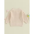 thumbnail image 3 of Kmbangi Cardigan Tricoté pour Bébés Filles Mignon Manches Longues Col Rond Couleur Unie Pull Boutonné Automne, 3 of 9