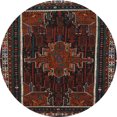 thumbnail image 1 of Ahgly Tapis d'Intérieur Rond Traditionnel Persan Rouge, 3 Pieds Rond, 1 of 6