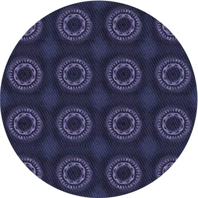 Ahgly Tapis Rond Lavable en Machine Intérieur Transitionnel Violet Pervenche Profond, 7 Pieds Rond