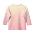 thumbnail image 4 of WEIYLL T-Shirts pour Filles à Imprimé Dégradé, Col Rond Polyvalent, Manches 3/4, Hauts Décontractés pour Enfant de 9-10 Ans, 4 of 4