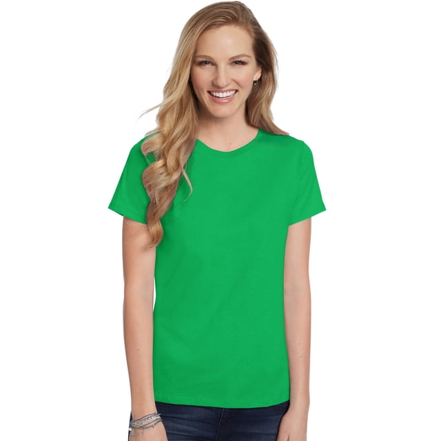 Hanes ComfortSoft T-Shirt à Col Ras du Cou en Jersey Coupe Décontractée pour Femmes, P