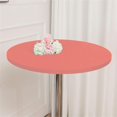 thumbnail image 1 of ORUYROP 2-Pack Cocktail Round Table Topper Cap Spandex Fitted Stretch Cocktail Tablecloth Tight Stretchable Elastic for Weddings Banquets Events Parties Restaurants(Size: 280cm,Color: Coral Re, 1 of 7