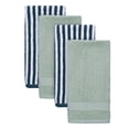 thumbnail image 1 of Mainstays 4-Pack Hand Towels, Teal Stripe, 1 of 7