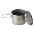thumbnail image 3 of Lixada 1600ml Pot en Titane Pot Portable Ultraléger avec Couvercle et Poignée Pliable Camping en Plein Air Randonnée, 3 of 7