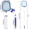 thumbnail image 4 of Pool Skimmer Net Fine Mesh Leaf Rake Mesh Frame Net Skimmer Cleaner Swimming Pool Tool Fine Mesh Pool Skimmer Net Pool Skimmer Net with Pole Leaf Skimmer for Swimming Pool, 4 of 7