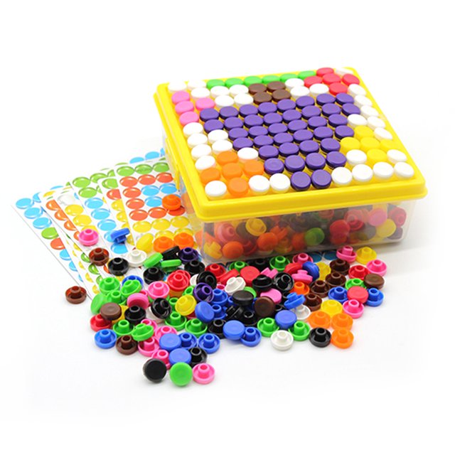 Plastic Mosaic Puzzle DIY Creative Mosaic Blocks Early Learning Educational Toy