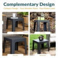 thumbnail image 4 of Sunnydaze Table d'Appoint Carré de Patio Extérieur en Polypropylène de 18 Pouces - Gris - Ensemble de 4, 4 of 10