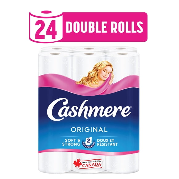 Cashmere Toilet Paper, Hypoallergenic and Septic Safe, 24 Double Rolls = 48 Single Rolls