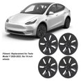 thumbnail image 4 of Wheel Rim Cover, Full  19in Wheel Hub  Matte Black  For Model Y 2020 To 2023, 4 of 8