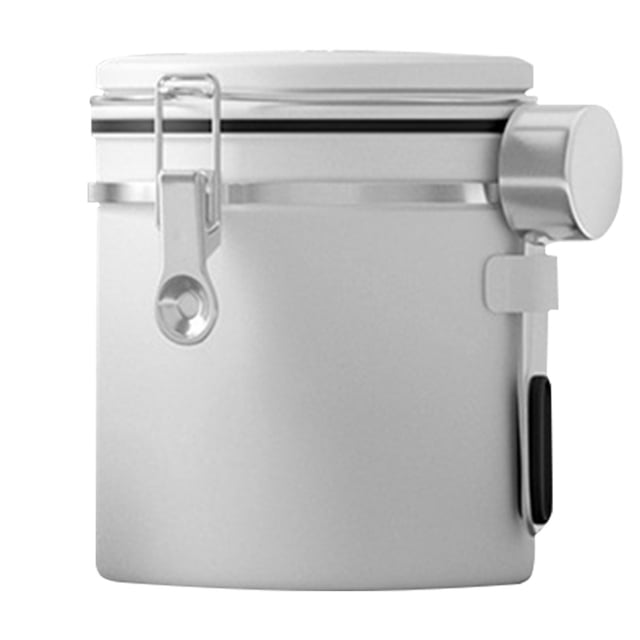EGNMCR Storage Containers Coffee Canister, Airtight Stainless Steel Kitchen Food Storage Container With Date And Scoop For Grounds Coffee,Beans, Tea, Flour, Cereal, Sugar(1.5L) Storage jars