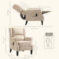 thumbnail image 3 of HOMCOM Massage Recliner Chair Push Back Recliner Armchair with Footrest, 3 of 10