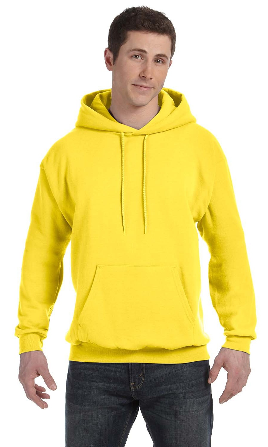 Le Hanes 78 oz EcoSmart 50/50 Chandail à Capuche - Jaune - S