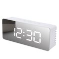 thumbnail image 2 of QualitChoice Angle d'Alarme Numérique Réglable 7,48 Pouces A Mené l'Horloge de Projecteur de Radio d'Alimentation d'Écran Acrylique d'Horloges Intérieures de Lumière Blanche, 2 of 6