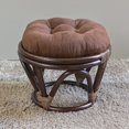 thumbnail image 3 of International Caravan Bali Rattan Papasan Cushion Stool-Aqua Blue, 3 of 5