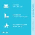 thumbnail image 2 of Intex Corner Sofa L-Shaped Inflatable Lounge Couch w/ Cupholders, (3 Pack), 2 of 11
