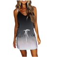 thumbnail image 2 of Robe de Soirée Femme Décontractée Col en V Sans Manches Bandage Rayé Imprimé Ample Robe à Bretelles Robes pour Femmes 2023 Décontracté en Solde, 2 of 6