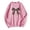 Pink, variant on Aocisk Women Leopard Bow Print Drawstring Hoodies Long Sleeve Oversized Sweatshirt Casual Pullover Black L