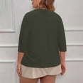 thumbnail image 3 of Women's Plus Size Cropped Cardigan Shrugs Short Sleeve Button Down Ribbed Knit Sweater Summer Kimono, 3 of 6