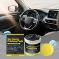 thumbnail image 1 of Automobile Interior Polishing Paste, 100g Car Interior Cleaner & Shine Polish for Leather, Vinyl, Plastic Surfaces, Stain Removal & Protection, Includes Sponge for Application, 1 of 9
