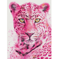 thumbnail image 1 of Pink Leopard Watercolor Canvas Wall Art 15.75x11.81 Inches, 1 of 8
