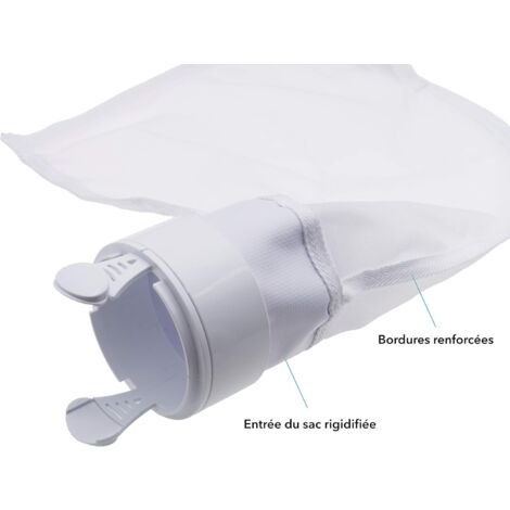 Sacs de Limonade Adaptables pour Nettoyeur de Piscine Robot Polaris 280 480. Lot de 2 Sacs Filtrants en Nylon Renforcés avec Fermeture Éclair K13 Fermeture Éclair (Lot de 2) comme Illustré