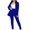 Blue, variant on LLYwey Women Blazer Sets, V-Neck Long Sleeve Open Front Blazers Jackets for Work Business Casual Office High Waisted Straight Leg Pants Suit 2 Piece Outfits White M