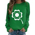 thumbnail image 1 of QIPOPIQ Chandails à Manches Longues pour Femmes T-Shirts de la Saint-Patrick Chandail Shamrock T-Shirt Vert Hauts T-Shirts de la Saint-Patrick Tuniques à Col Rond pour Dames T-Shirts de Fête T-Shirts Graphiques Aubaines, 1 of 4
