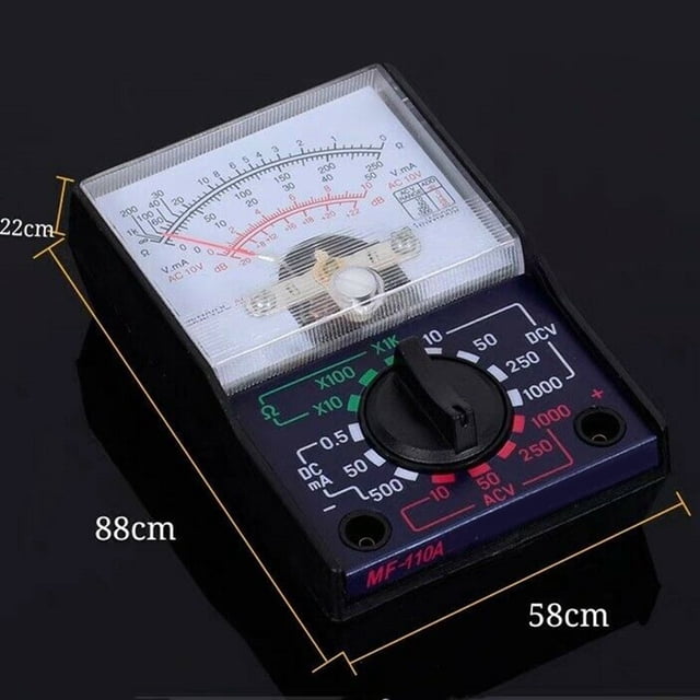 Testeur Analogique de Multimètre d'Ohmmètre de Voltmètre AC/DC 1000V/250mA