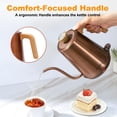 thumbnail image 4 of Nueve&Five Gooseneck Electric Kettle with Thermometer, Copper Tea Kettle with Auto Shut-Off,1000W Hot Water Kettle Electric of Stainless Steel,Electr, 4 of 8