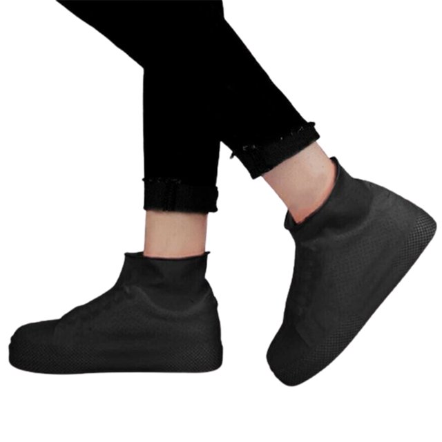 Reusable Waterproof Shoe Cover Non-Slip Elastic Silicone Overshoe Protector Portable Rain-Proof Cover for Sizes of 26-46 New