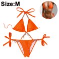 thumbnail image 2 of Women's Halter Tie Side Triangle Bikini Set String 2 Piece Bikini Swimsuit Bathing Suit, 2 of 5